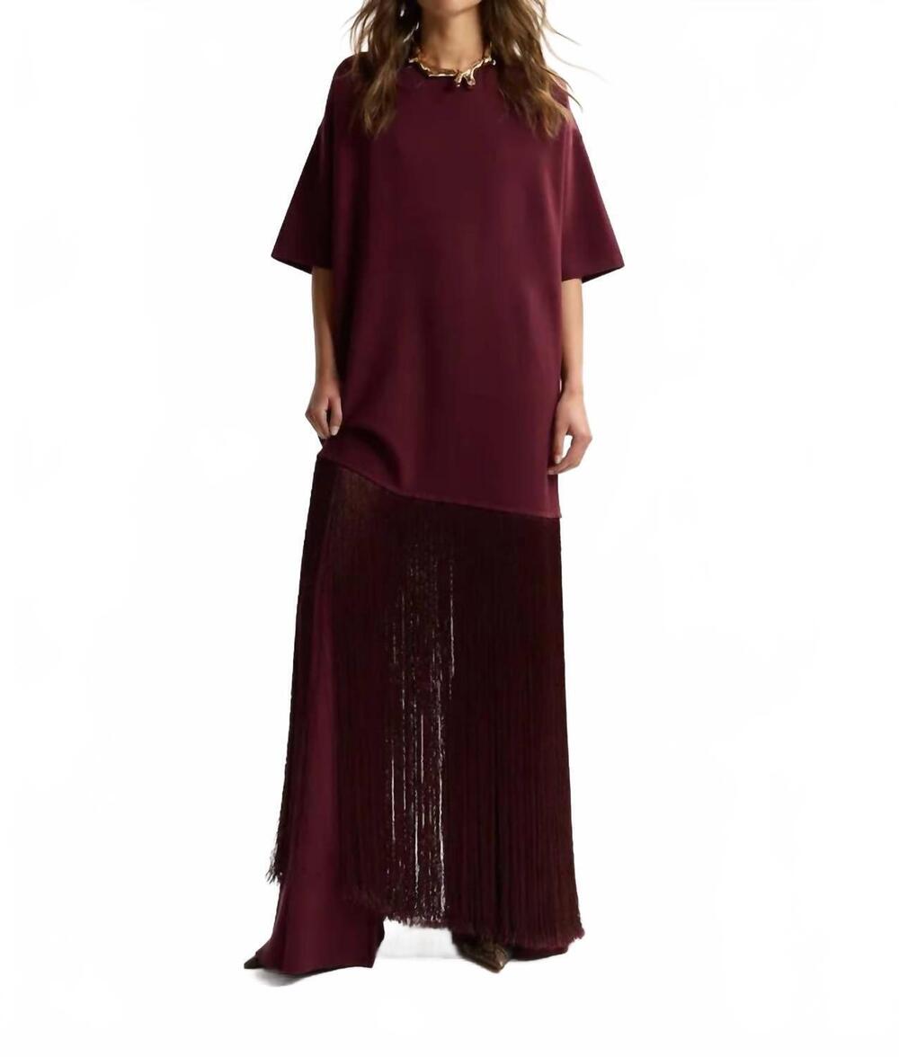 NEW ESSENTIEL ANTWERP keremony knitted mini dress in deep wine